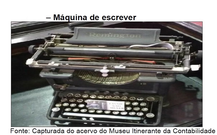máquina de escrever sistema maquinizado de contabilidade